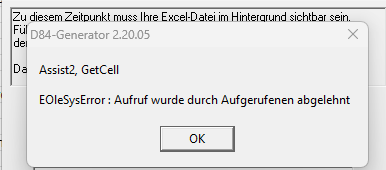 Aufruf wurde durch Aufgerufenen abgelehnt