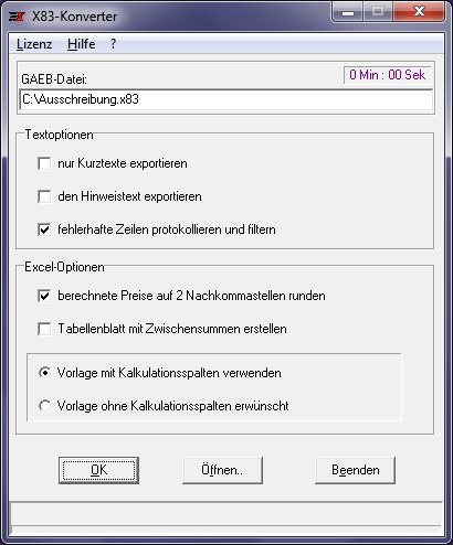 GAEB mit Excel bearbeiten